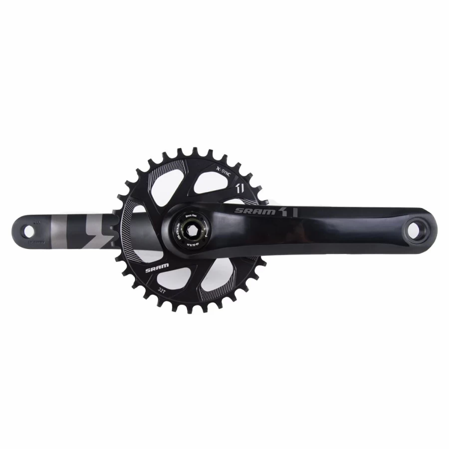 SRAM X1 1400 Crankset - Black Mountain Bike Crankset for High-Performance Cycling