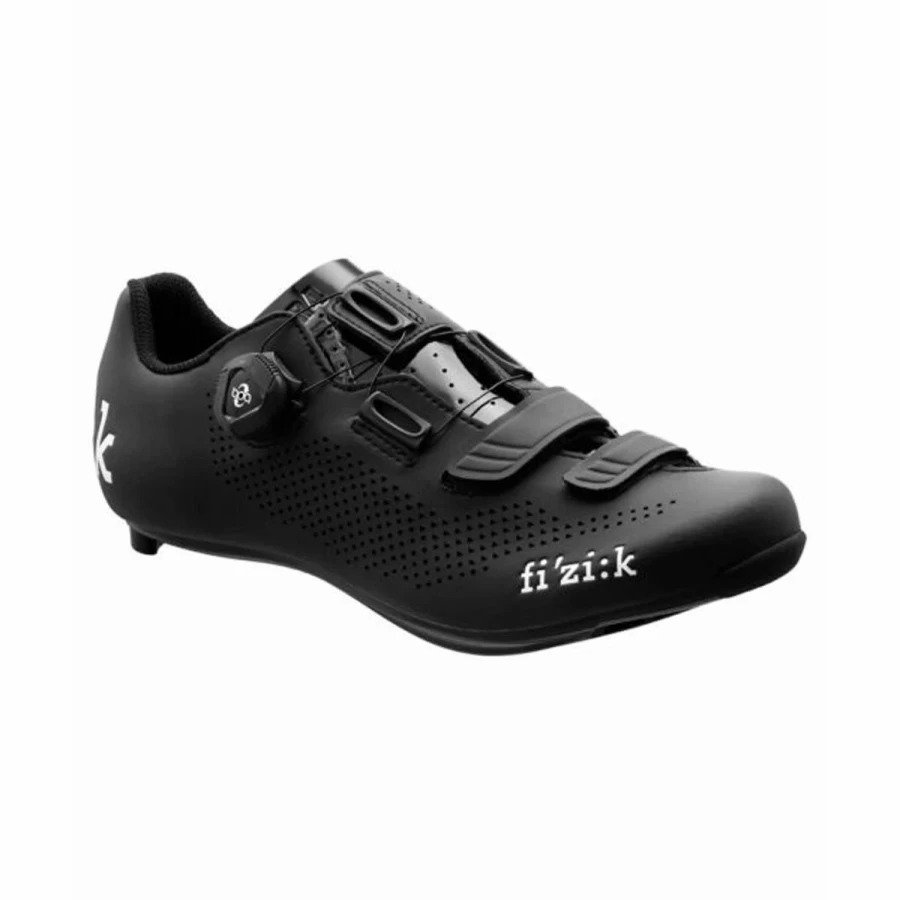 Fizik R4B Men's Road Cycling Shoes with Boa Closure System, Carbon Sole, Black/White Color, Size 37, Damaged Packaging