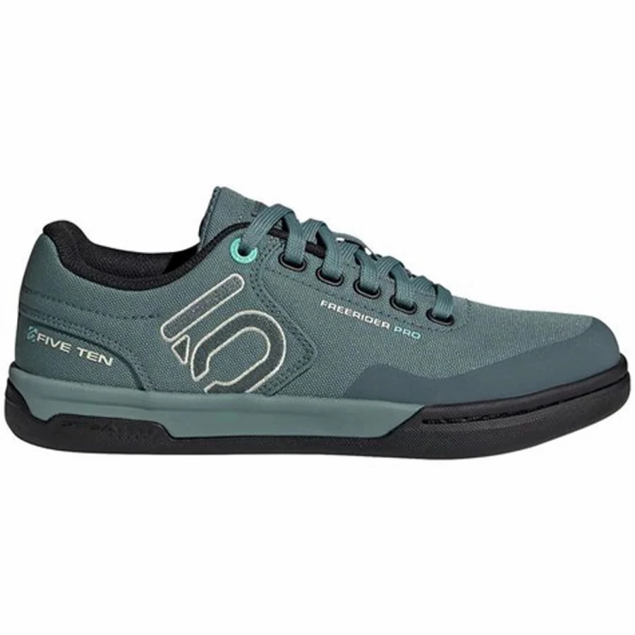 Five Ten Freerider Pro Canvas Women's Mountain Bike Shoes - Hazy Emerald/Acid Mint/Core Black