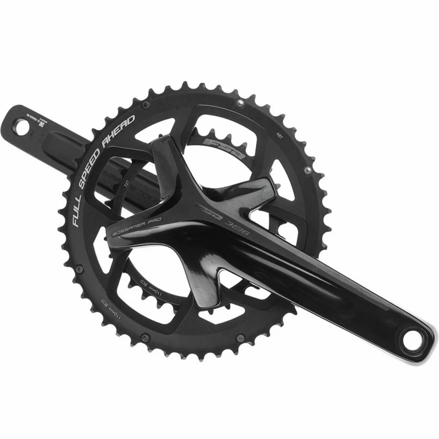 Black FSA Gossamer Pro ABS Double 386Evo Road Bike Crankset