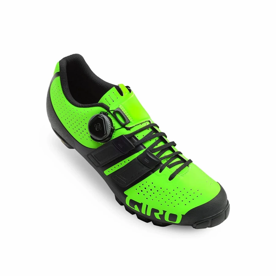 Giro Code Techlace Mountain Bike Shoes - Lime/Black Cycling Footwear for MTB Riders